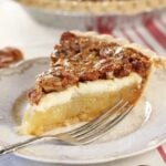 The delicious cream cheese layer in this Cream Cheese Pecan Pie really puts it over the top!