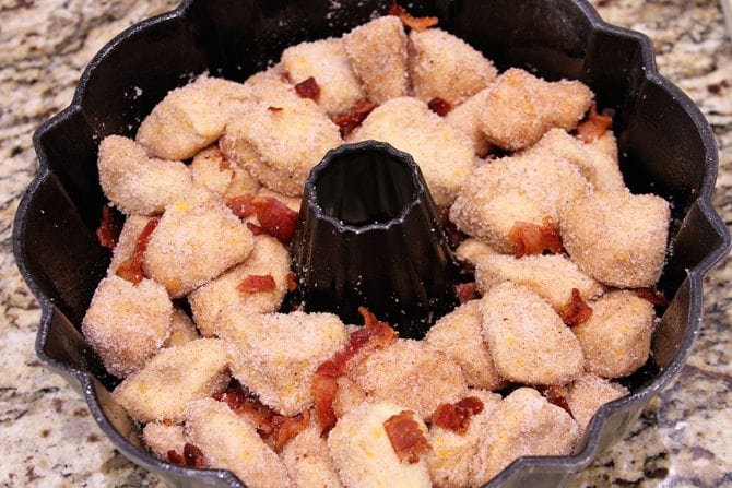 Add this ooey, gooey Salted Caramel Bacon Monkey Bread to your menu and become a superstar to your family!