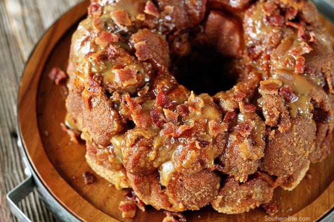 Add this ooey, gooey Salted Caramel Bacon Monkey Bread to your menu and become a superstar to your family!
