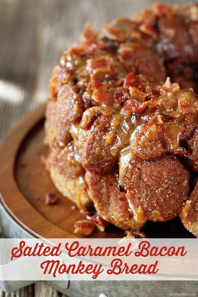 Add this ooey, gooey Salted Caramel Bacon Monkey Bread to your menu and become a superstar to your family!
