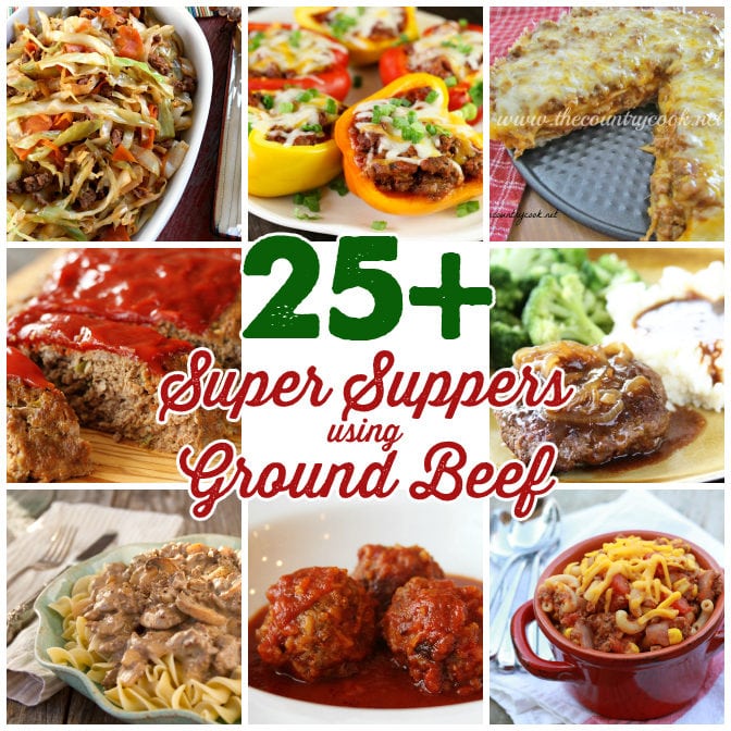25+ Super Supper Ideas using Ground Beef - Great round up of easy weeknight meals! 