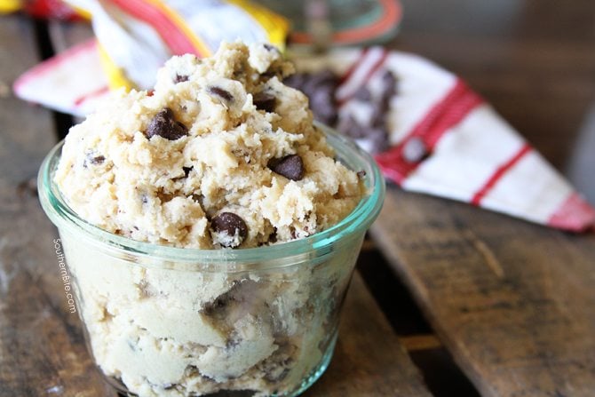 This Eggless Cookie Dough is perfect for those folks who can't wait for the cookies to come out of the oven!