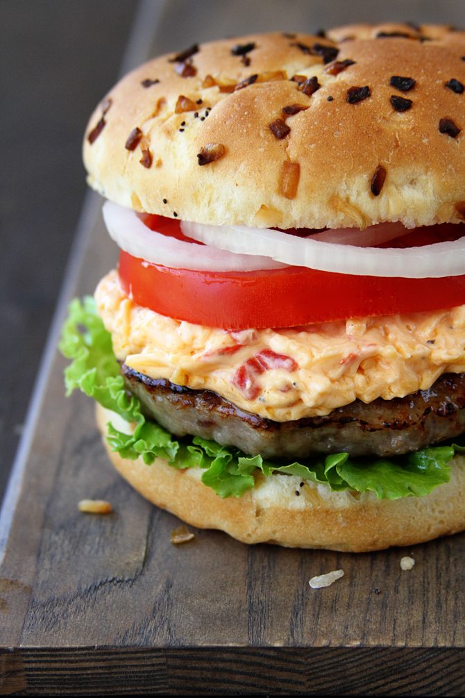 elebrate National Burger Day with these Pimento Cheese Brat Burgers!