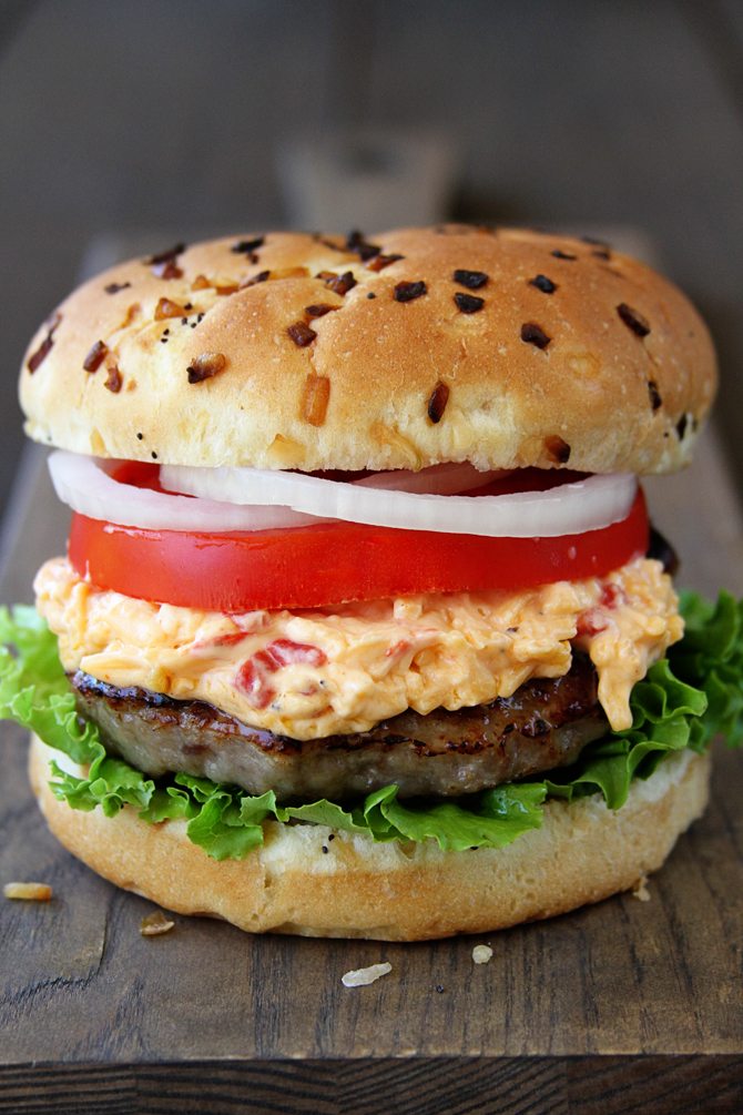 elebrate National Burger Day with these Pimento Cheese Brat Burgers!