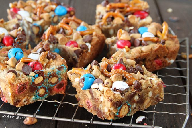 Sweet and Salty Monster Cookie Bars 2