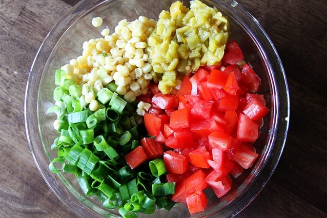 This amazingly easy Corn Salad is the perfect side for your summer BBQ and since it's made with canned corn, you can enjoy it year round!