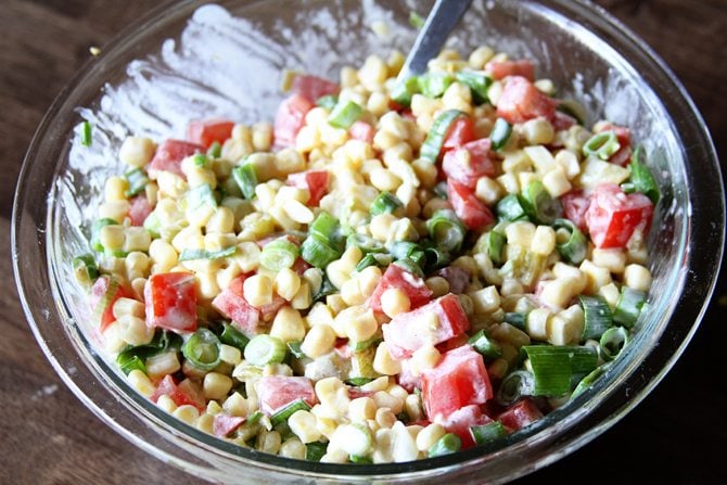 This amazingly easy Corn Salad is the perfect side for your summer BBQ and since it's made with canned corn, you can enjoy it year round!