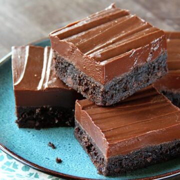 This fudge icing is an amazing and super easy way to dress up a boxed brownie mix!