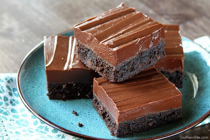 This fudge icing is an amazing and super easy way to dress up a boxed brownie mix!