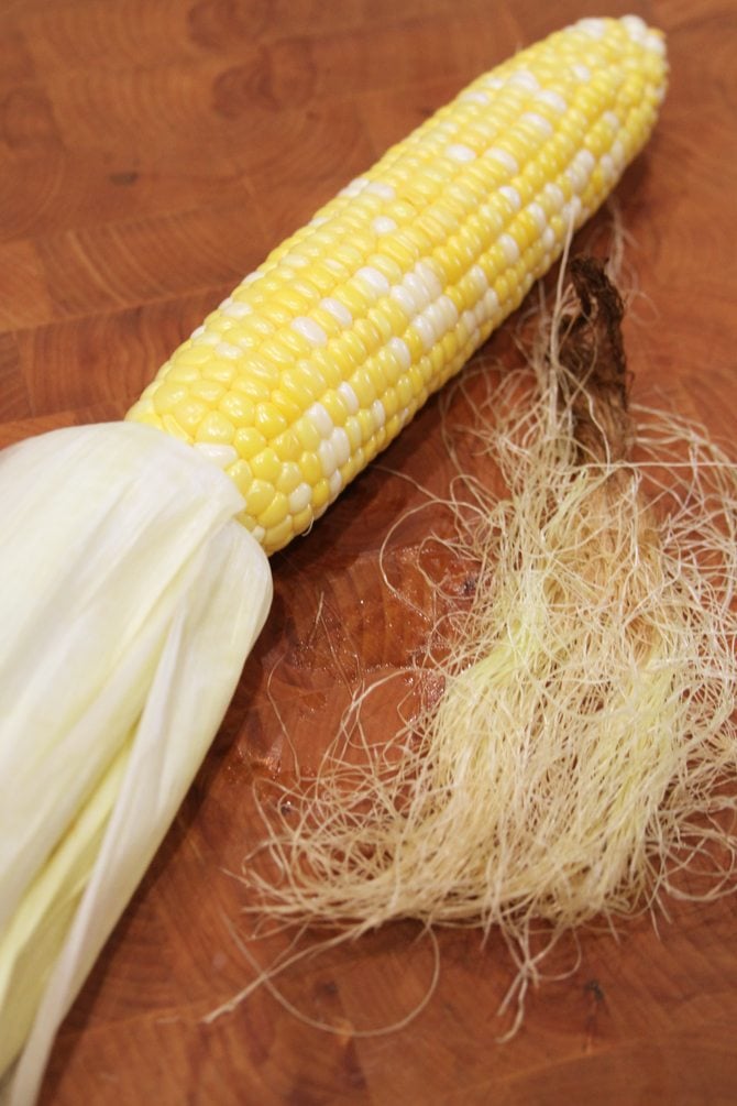 Shucked corn
