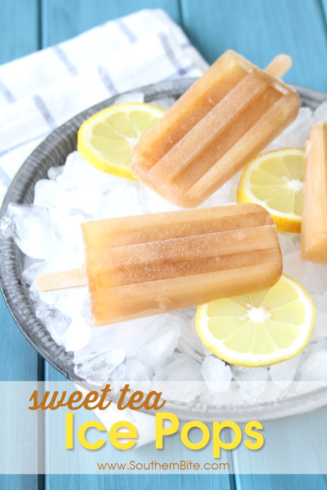 Beat the oppressive summer heat with these amazingly easy Sweet Tea Ice Pops!
