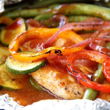 These BBQ Chicken Packets are perfect for a busy weeknight and can be made with any of your favorite veggies!