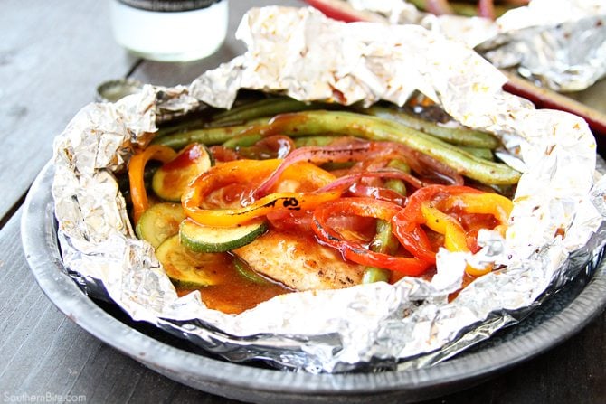 These BBQ Chicken Packets are perfect for a busy weeknight and can be made with any of your favorite veggies! 