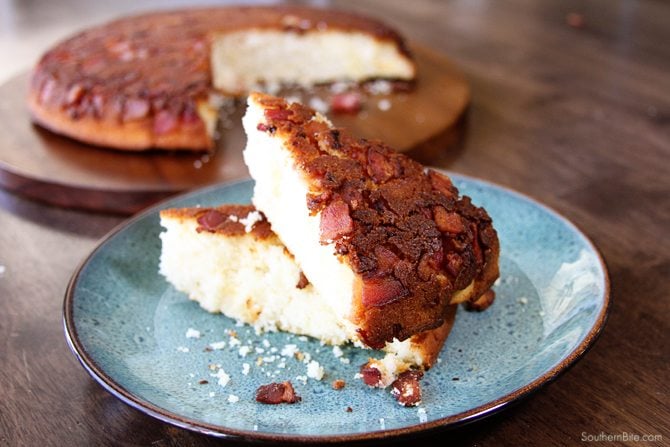 Flip your taditional recipe on its head and make this bacon flavored explosion called Bacon Upside-Down Cornbread!