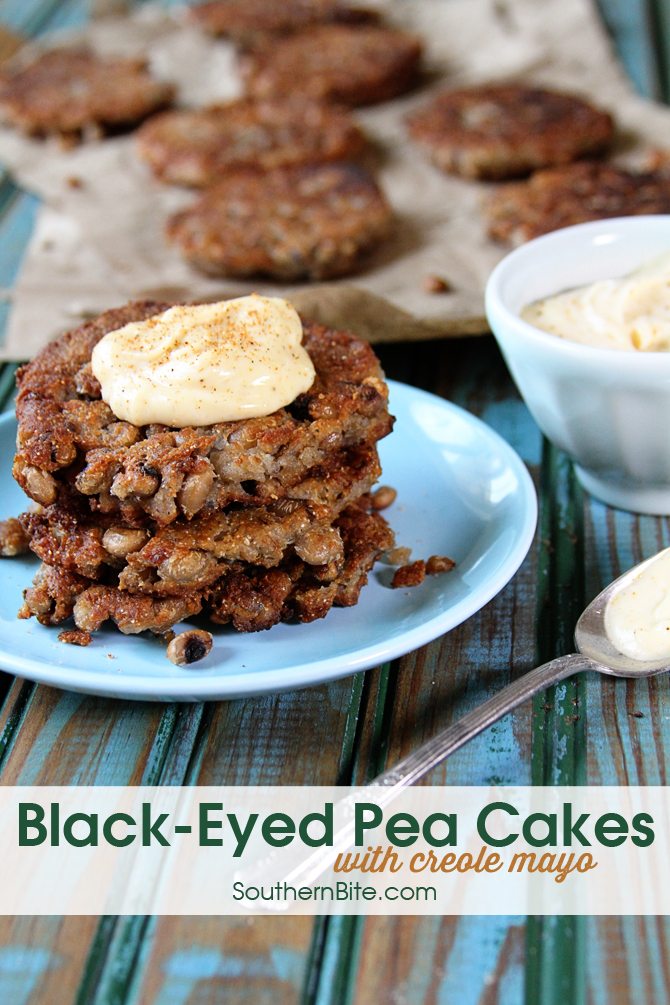 These Black-Eyed Pea Cakes with Creole Mayo are an amazing side to nearly anything. They're just packed with flavor!