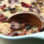 This Bacon Mushroom Cornbread Dressing adds ton of flavor to your Thanksgiving spread!