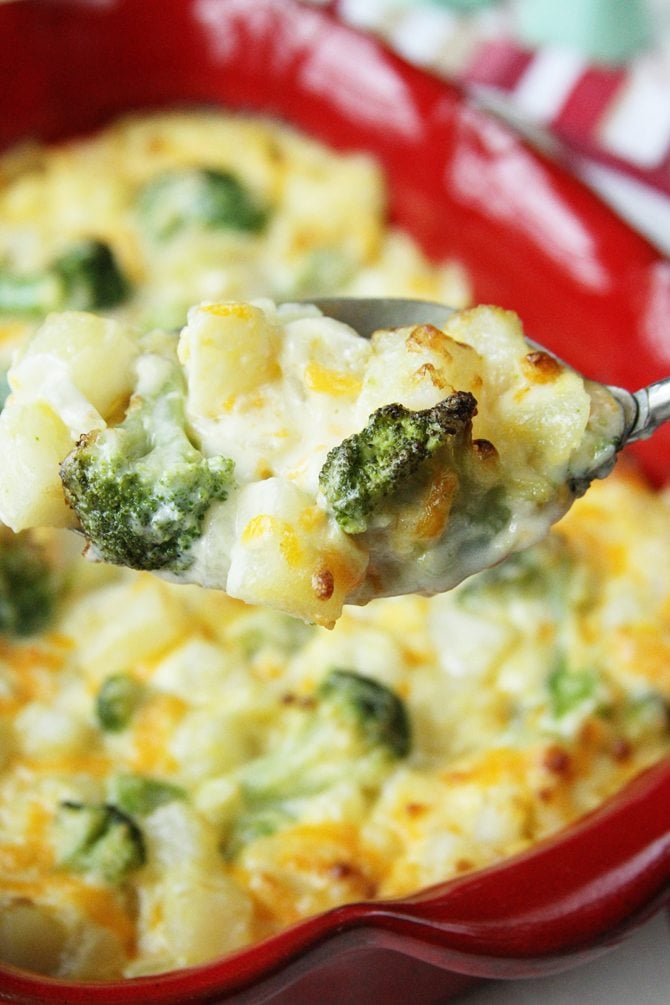 This Scalloped Potatoes with Broccoli recipe is simplified by using Simply Potatoes!