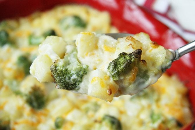 This Scalloped Potatoes with Broccoli recipe is simplified by using Simply Potatoes!