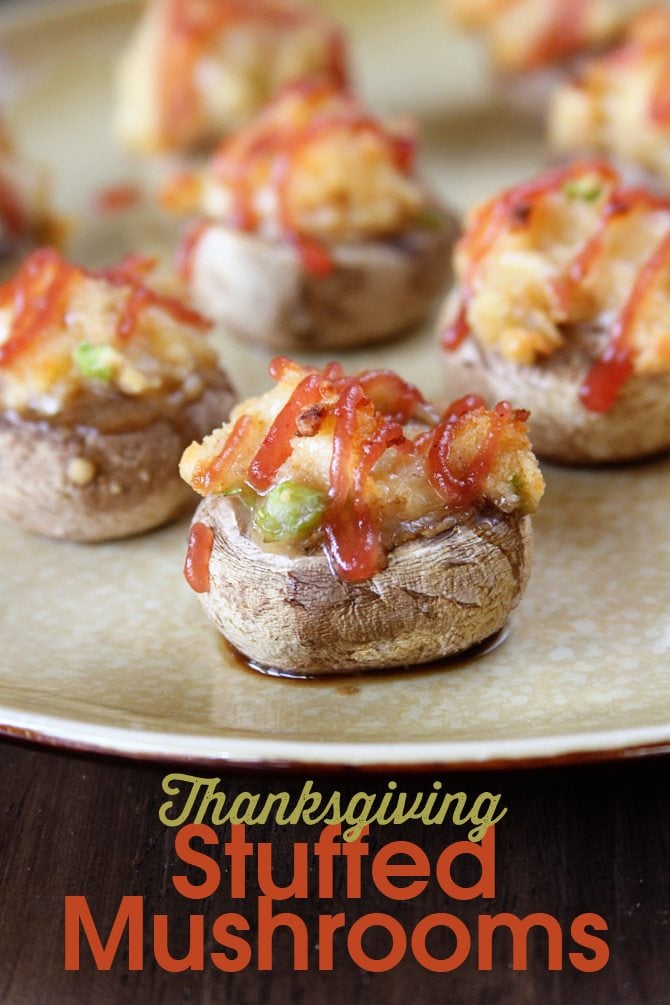 Turn those Thanksgiving leftovers into these Amazing Stuffed Mushrooms!