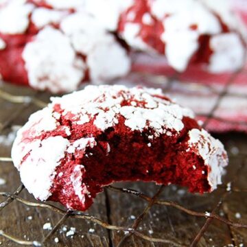 With only 4 ingredients, these Red Velvet Cake Mix Cookies are easier than you think. They're pillowy perfection!