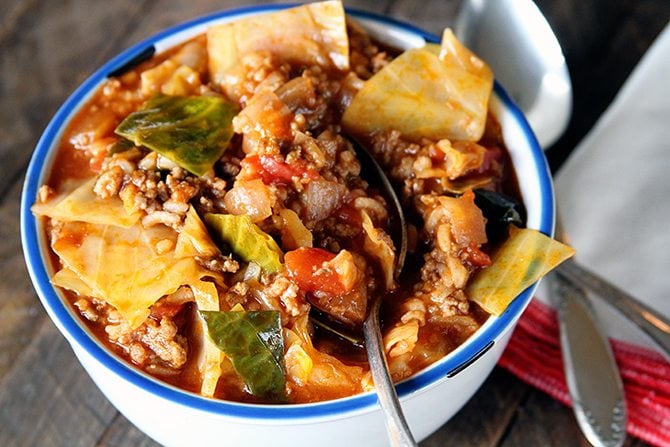 You won't get an easier recipe to create all the delicious flavors of Stuffed Cabbage in a fraction of the time! This Stuffed Cabbage Soup is a real winner!
