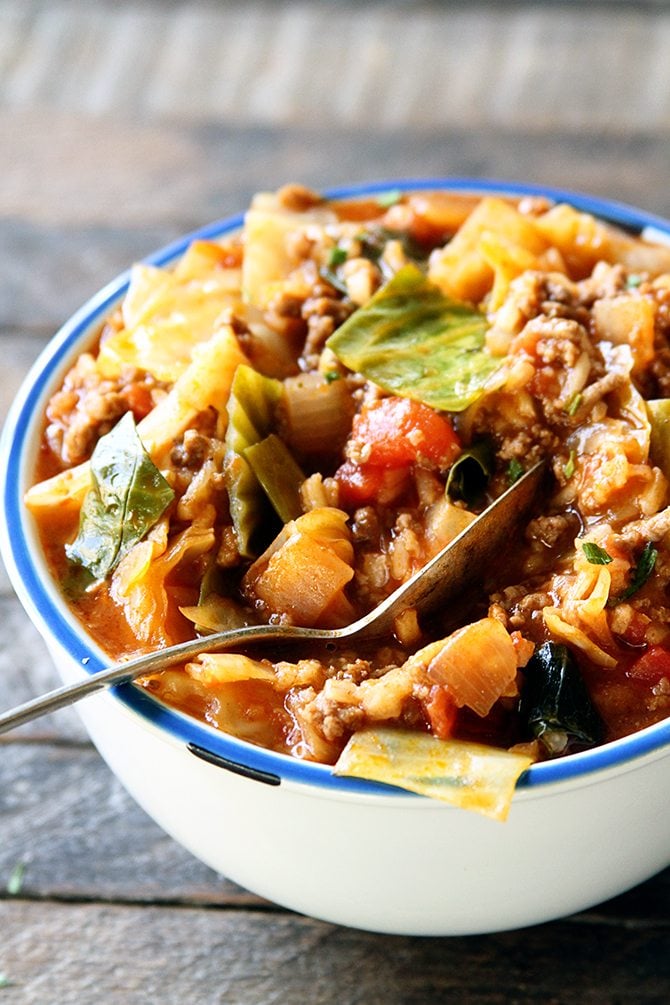 You won't get an easier recipe to create all the delicious flavors of Stuffed Cabbage in a fraction of the time! This Stuffed Cabbage Soup is a real winner!