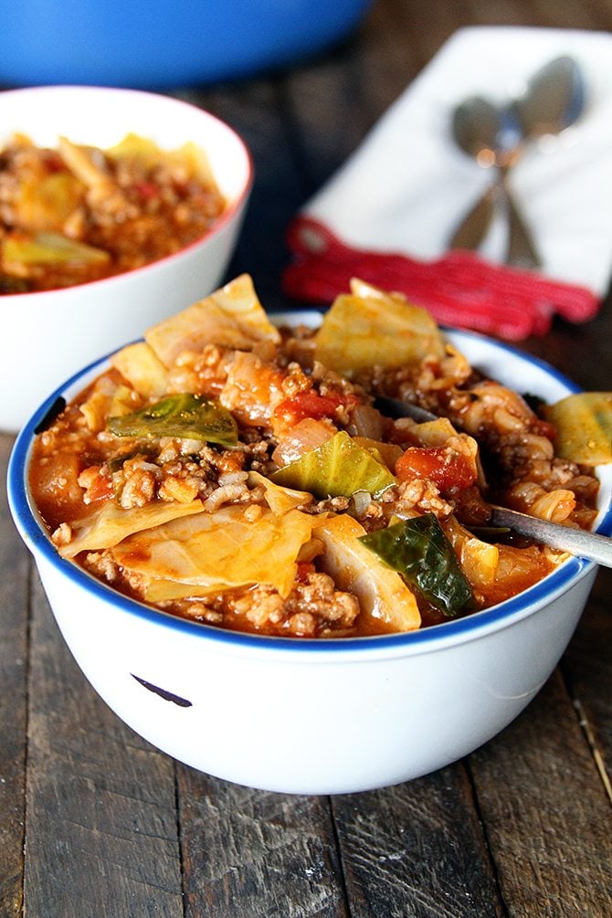 You won't get an easier recipe to create all the delicious flavors of Stuffed Cabbage in a fraction of the time! This Stuffed Cabbage Soup is a real winner!
