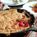 You're only 4 ingredients aways from some of the best Skillet Cherry Cobbler ever! This recipe is SO easy!