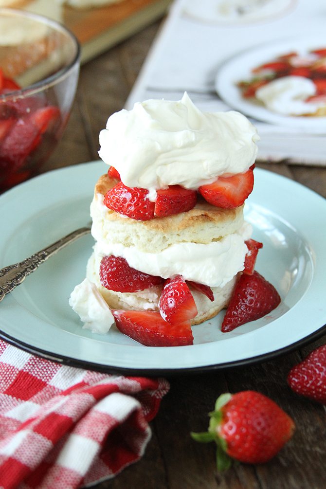 These Strawberry Shortcakes with Sweet Cream Cheese Biscuits are the stuff dreams are made of. Seriously. 