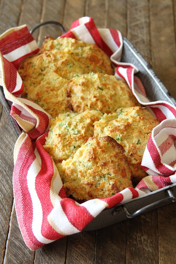 These Cheddar Jalapeño Cornbread Drop Biscuits combine two of my favorite breads into one delicious, easy-to-make recipe that's perfect with nearly any meal!