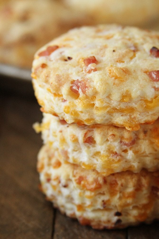 These Ham and Cheddar Biscuits are sure to be a favorite whether they end up being breakfast, lunch, dinner, or brunch! 