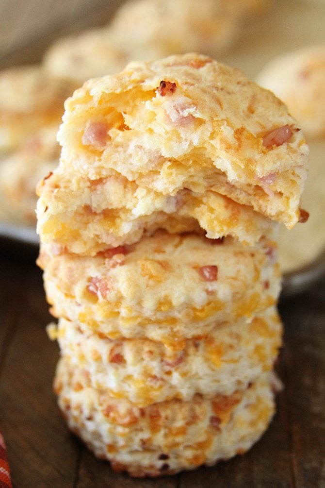 These Ham and Cheddar Biscuits are sure to be a favorite whether they end up being breakfast, lunch, dinner, or brunch! 