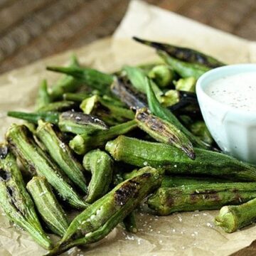 Grilling okra is my new favorite way to cook it! Tons of flavor and no slime!