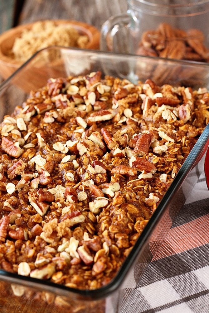 Pumpkin, pecans, brown sugar, and oatmeal combine in this classic recipe made over for fall! 
