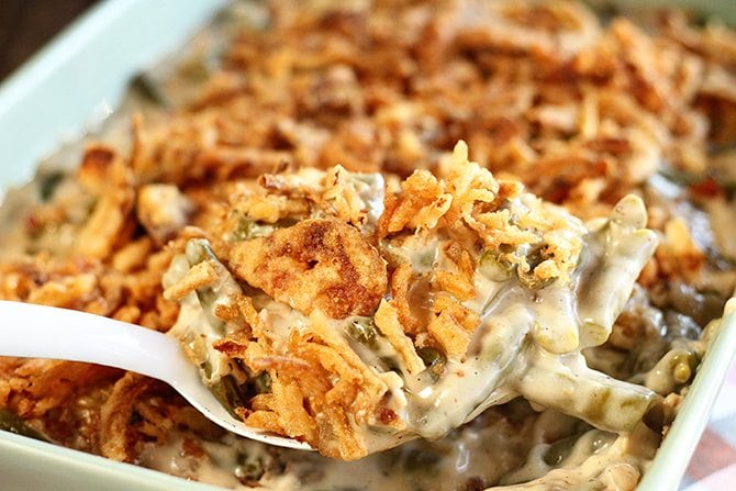 Scoop of Ultimate Green Bean Casserole