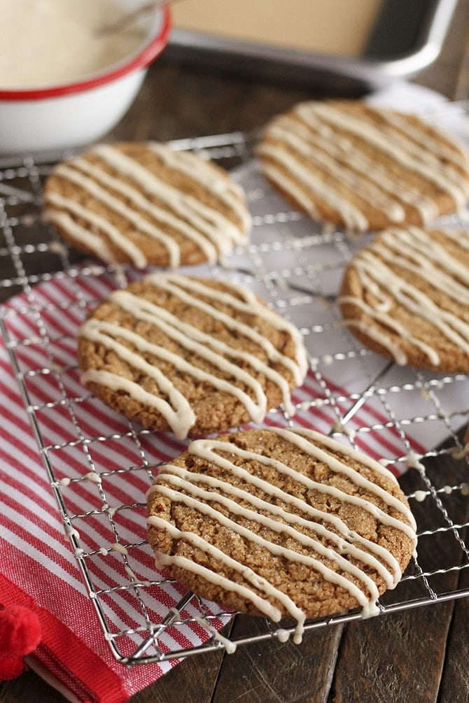 Image for Chewy Gingerbread Cookies with Eggnog Drizzle
