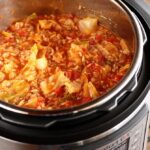 Instant Pot Stuffed cabbage in pot
