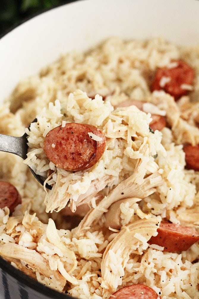 Closer photo of Chicken Bog
