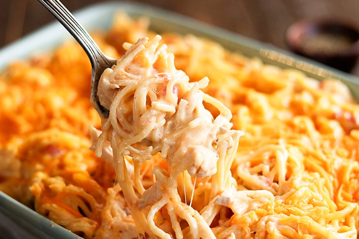 Forkful of Chicken Spaghetti.