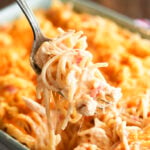 Forkful of Chicken Spaghetti.
