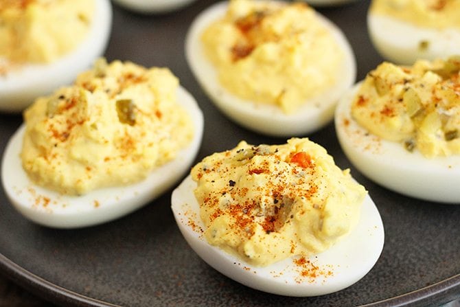 Closer photo of Classic Southern Deviled Eggs
