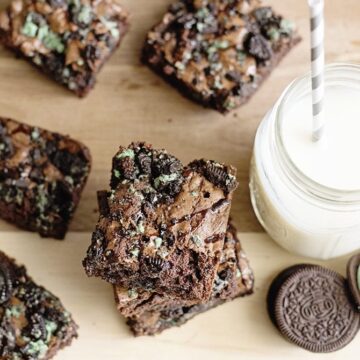 Above photo of Mint Oreo Brownies