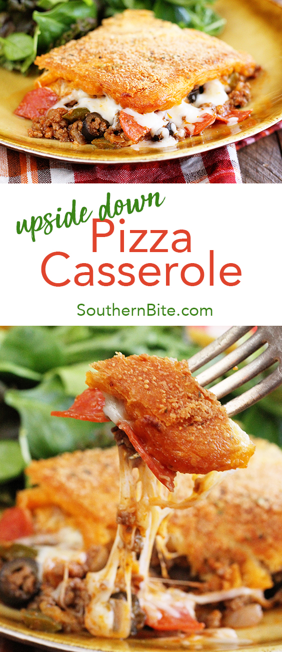 Upside Down Pizza Casserole for Pinterest