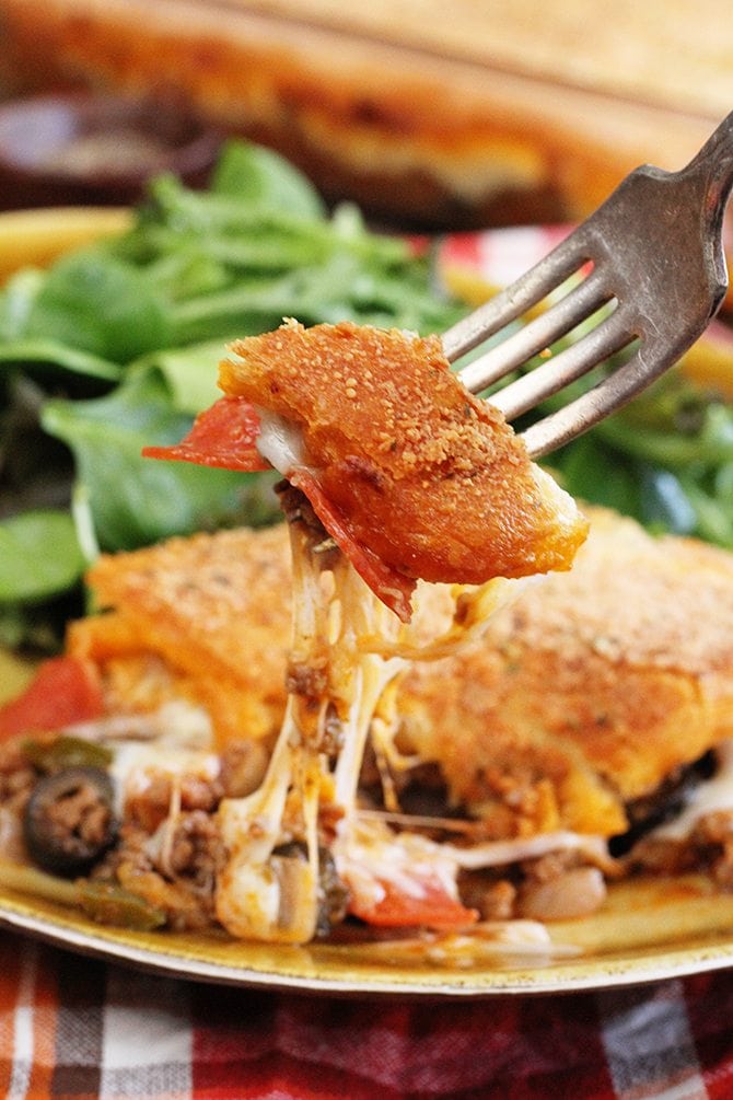 Close photo of Upside Down Pizza Casserole