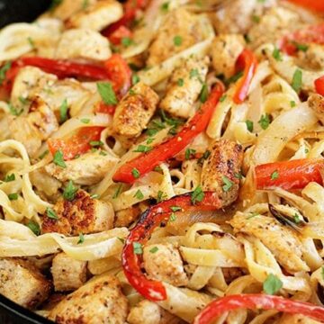 Above photo of Cajun Chicken Pasta