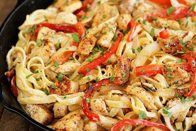 Above photo of Cajun Chicken Pasta