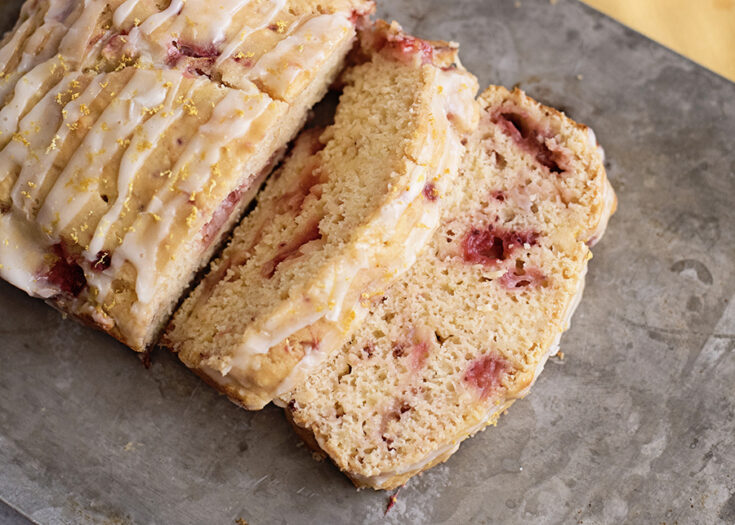 Above Photo of Strawberry Lemon Yogurt Bread