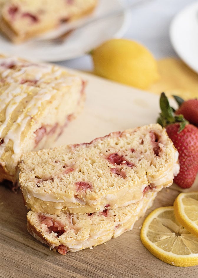 Strawberry Lemon Yogurt Bread slices