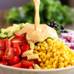 Taco Pasta With Yummy Dressing.