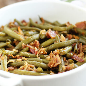 Unbundled Green Beans served in bowl